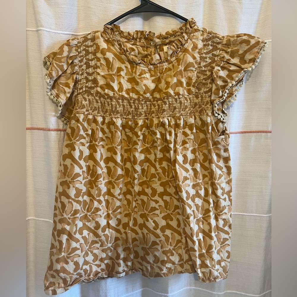 Brand new mustard yellow peasant top. Linen/ cotton fabric. So soft!